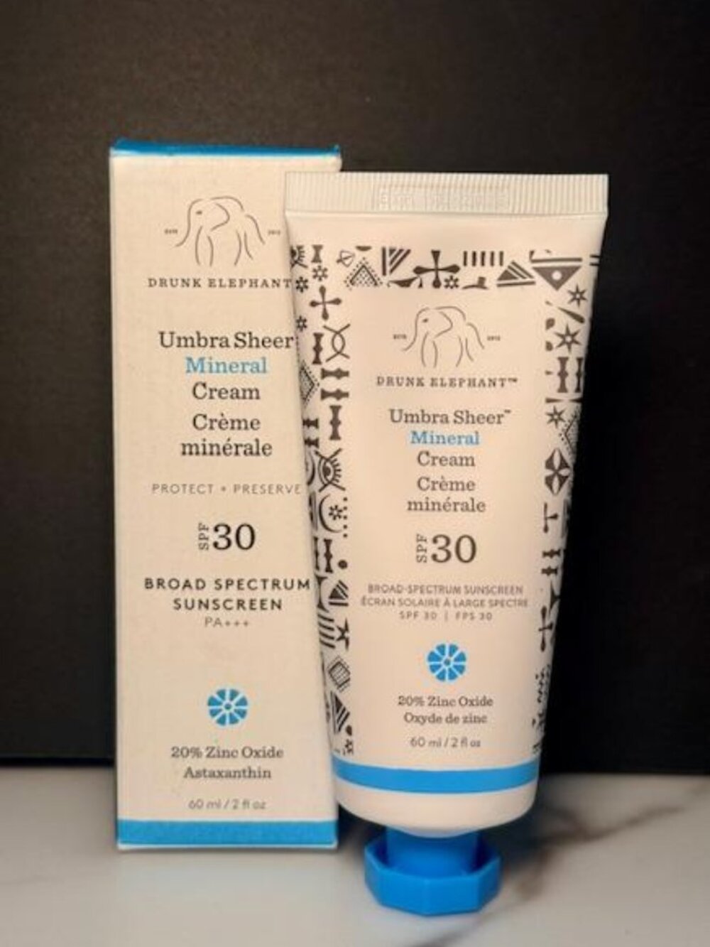 NIB Drunk Elephant Umbra Sheer Mineral Cream SPF 30 ☀️ Zinc Sunscreen Glow + Pro